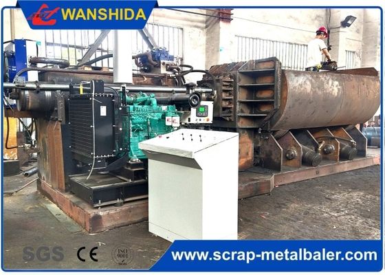 ซื้อ Scrap metal baling press machine with feeding grab for waste aluminum profile light scrap metal online manufacture