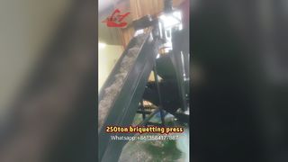 เครื่องอัดก้อนเศษ 250 ตันที่ทำงานในสวนลูกค้าของเรา